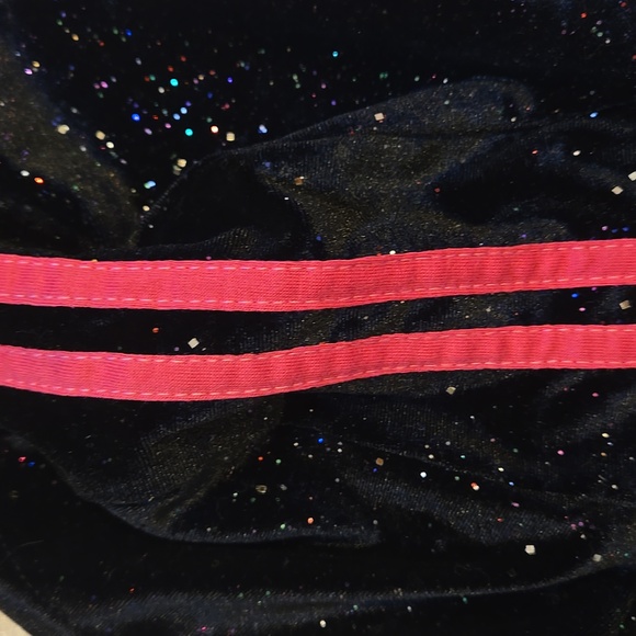 New Fabdog Diva Black and Pink Sparkly Velour Pet Jogging Suit/Costume - Picture 4 of 10